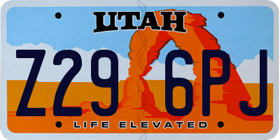UT license plate Z296PJ