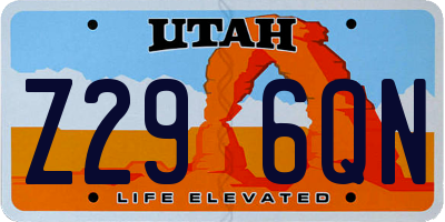 UT license plate Z296QN