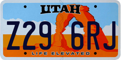 UT license plate Z296RJ