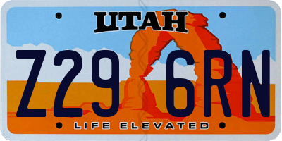 UT license plate Z296RN