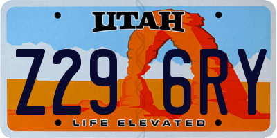 UT license plate Z296RY