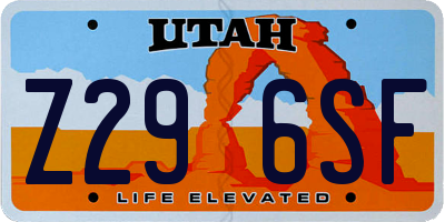 UT license plate Z296SF