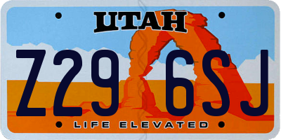 UT license plate Z296SJ