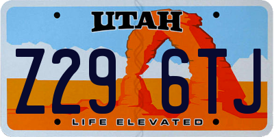 UT license plate Z296TJ