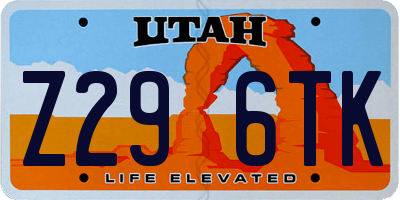 UT license plate Z296TK