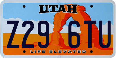 UT license plate Z296TU