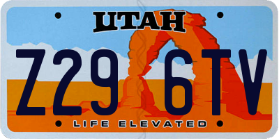 UT license plate Z296TV
