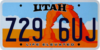 UT license plate Z296UJ