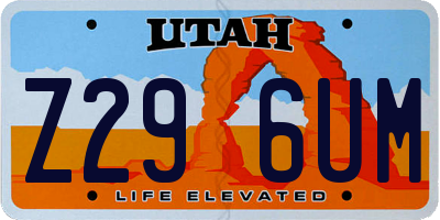 UT license plate Z296UM