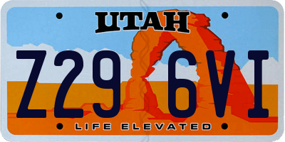 UT license plate Z296VI