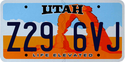 UT license plate Z296VJ
