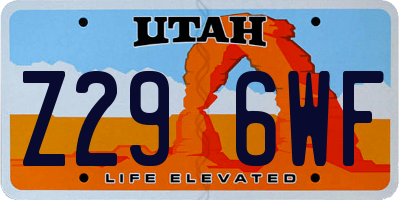 UT license plate Z296WF