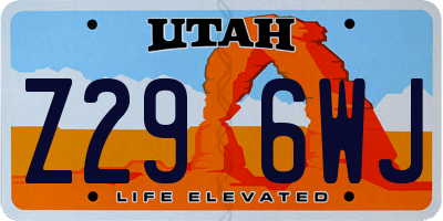 UT license plate Z296WJ