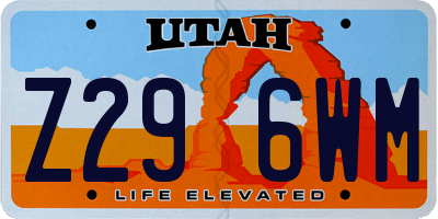 UT license plate Z296WM