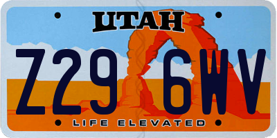 UT license plate Z296WV