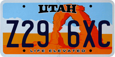 UT license plate Z296XC