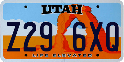 UT license plate Z296XQ