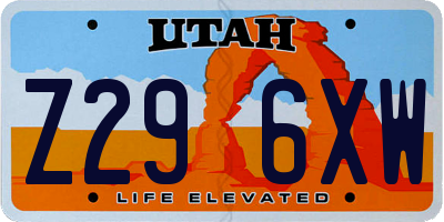 UT license plate Z296XW
