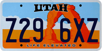UT license plate Z296XZ