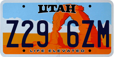 UT license plate Z296ZM