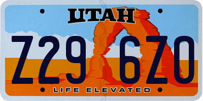 UT license plate Z296ZO