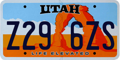 UT license plate Z296ZS