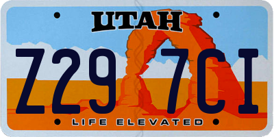 UT license plate Z297CI