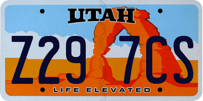 UT license plate Z297CS