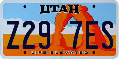 UT license plate Z297ES