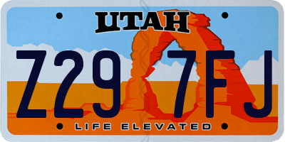 UT license plate Z297FJ