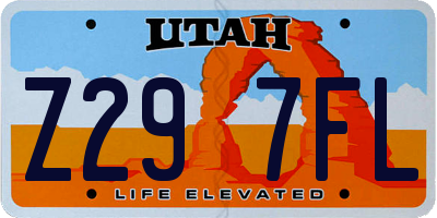 UT license plate Z297FL