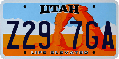 UT license plate Z297GA