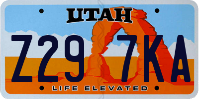 UT license plate Z297KA