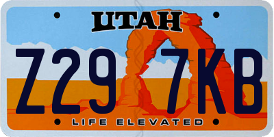 UT license plate Z297KB