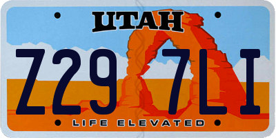 UT license plate Z297LI