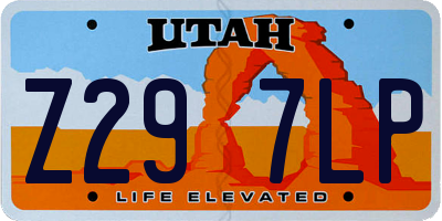 UT license plate Z297LP