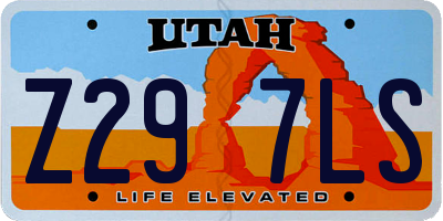 UT license plate Z297LS