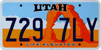 UT license plate Z297LY