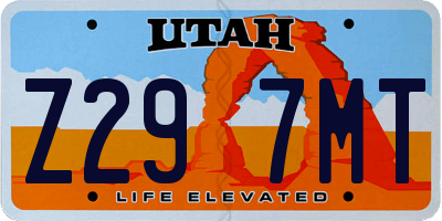 UT license plate Z297MT