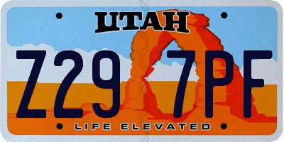 UT license plate Z297PF