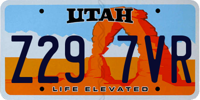 UT license plate Z297VR