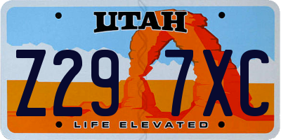 UT license plate Z297XC