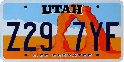 UT license plate Z297YF