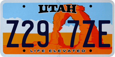 UT license plate Z297ZE