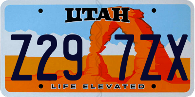 UT license plate Z297ZX