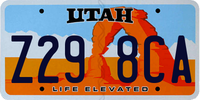 UT license plate Z298CA