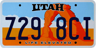 UT license plate Z298CI