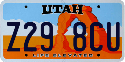 UT license plate Z298CU