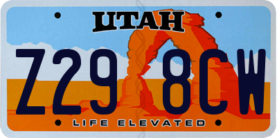 UT license plate Z298CW