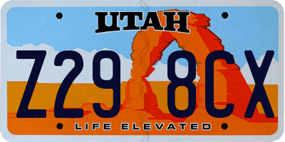 UT license plate Z298CX